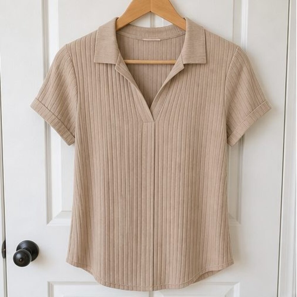 Sand Pleated Blouse